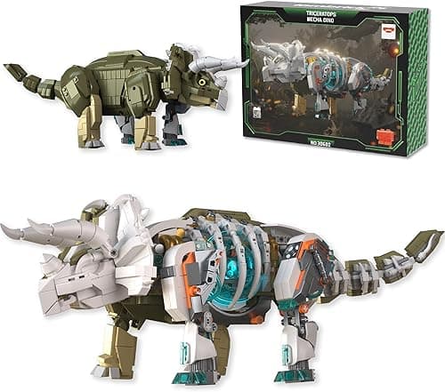 Dinosaur Toy Building Sets, Mechanical Dino Buildings Blocks Set for Boys Girls 12+Teens Adults, Creative Model Kits Home Room Office Decor Birthday, Triceratops 1180PCS