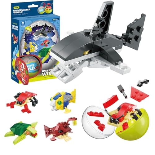 ZeniMakers Sea Animals Building Block Stocking Stuffers Classroom Prizes Christmas Birthday Gifts Toy Building Sets for Kids 6-12