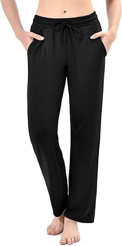 Walifrey Wide Leg Sweatpants for Women, Baggy Track Pants with Poackets Drawstring for Joggers Casual Wear