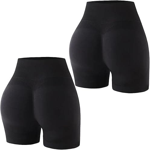 2 Pack High Waisted Shorts for Women 3.5",Tummy Control & Squat-Proof Workout Shorts for Yoga,Running
