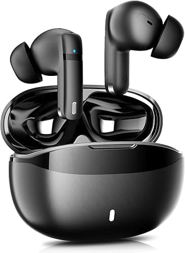 Wireless Earbuds, 100H Bluetooth 5.4 Headphones, ENC+ ANC Noise Cancelling Touch Control True Wireless Bluetooth Ear Buds,Stereo Deep Bass Bluetooth Headset for Sports/Workout/Gym (Black)