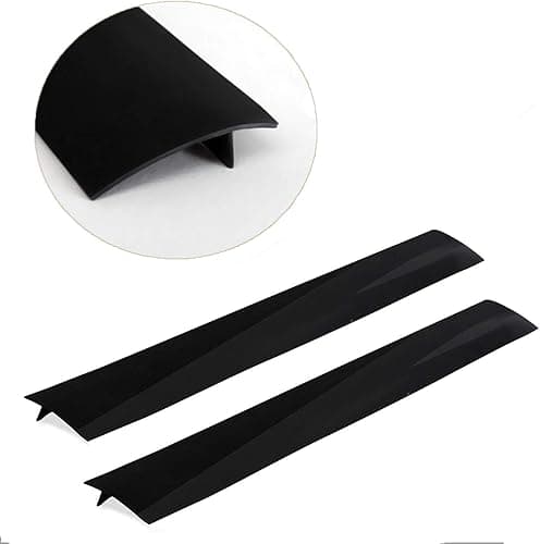 Silicone Kitchen Stove Gap Covers, Kitchen Counter Gap Anti-Slip Non-Tacky Filler Seals Spills Between Counter, Stovetop, Oven, Washer, Heat-Resistant,Set of 2 (21 Inches, Black) by liboyixi