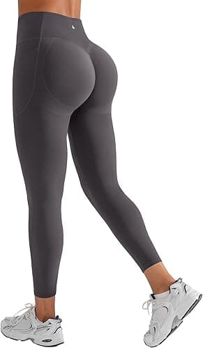 BRXL Scrunch Butt Lifting Leggings with Pockets for Women, 25" Tummy Control High Waisted No Front Seam, Workout Gym Leggings