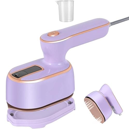 Mini Steam Iron for Clothes, Travel Steamer for Clothes Portable, Micro Steam Iron Mini Handheld Steamer Support Dry And Wet Ironing for Home Travel (Purple)