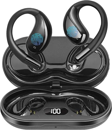 Open Ear Clip Wireless Earbuds Bone Conduction Headphones,AI Translation Earbuds Real Time, Translator Earbuds 164 Languages & Accents, Translation Device for Travel Business Learning Compatible