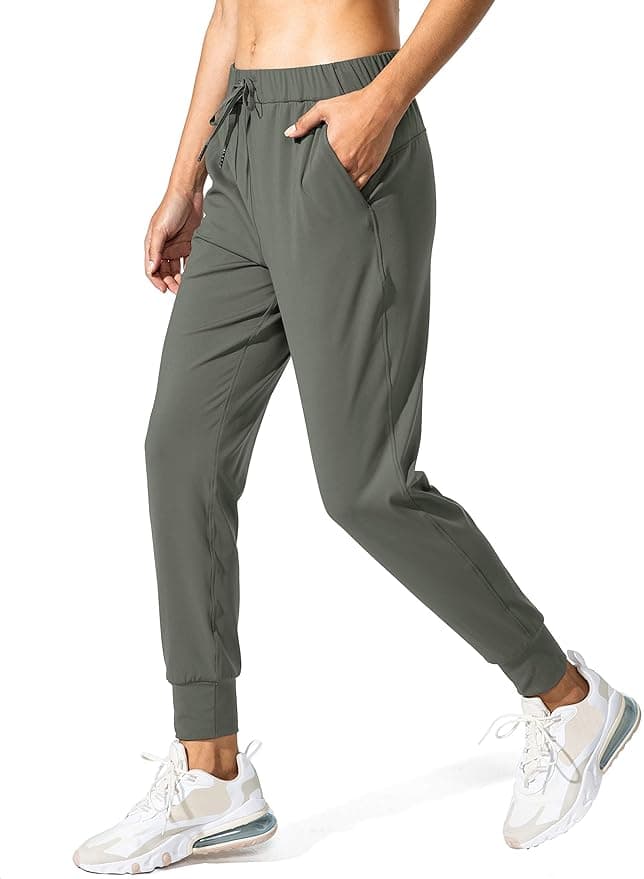 SANTINY Women's Joggers Pants Pockets Drawstring Running Sweatpants for Women Lounge Workout Jogging