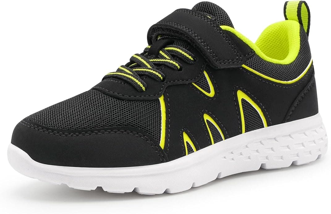 Stelle Kids Sneakers Girls Tennis Shoes Non-Slip Lightweight Breathable Athletic Sports Running Shoes