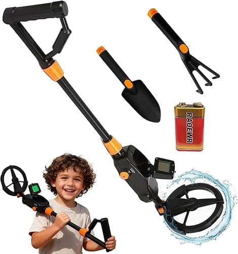 Metal Detector for Kids Waterproof Metal Detector 6.5" Search Coil with Intuitive LCD Display,High Accuracy Adjustable Metals Detectors Treasure Hunting with New Advanced DSP Chip