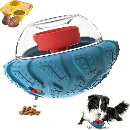 Interactive Dog Toy, Puzzle Toy with Adjustable Treat Dispensing & DIY Frozen Treats, Dog Enrichment Toys to Keep Them Busy and Mental Stimulation