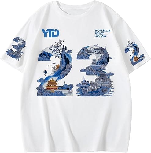 YTD Graphic T-Shirt, 23 Print Mens Graphic T-Shirts Short Sleeve, Versatile Gift for Men Women