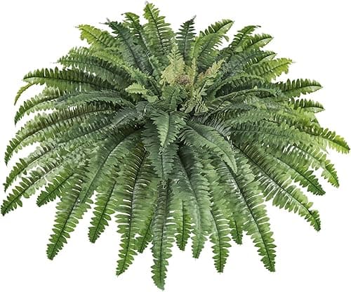 45" Fake Ferns Artificial Plants Large, Artificial Ferns for Outdoors and Indoors, 63 Fronds Faux Fern Greenery Suitable for Planter Hanging Garden Porch Office Decor
